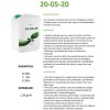 Fertilizante adubo codisolo NPK 20-05-20 - 25 litros