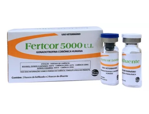 Fertcor Hcg 5000 UI 2 Ampola + 2 Diluente - Ceva