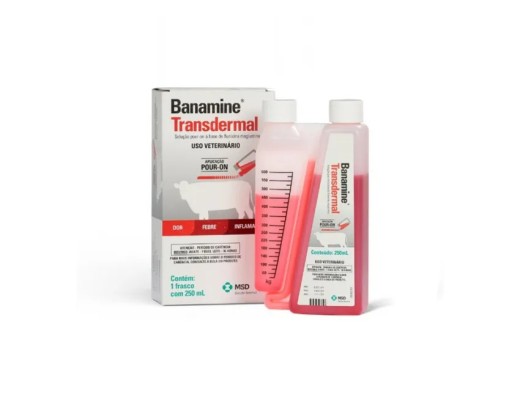 Banamine transdermal PUOR ON anti-inflamatório, MSD - 250 ml