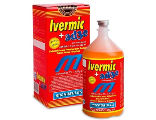 Ivermic 1% ivermectina + AD3E - 500ml